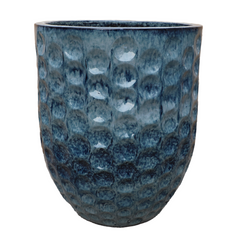 Doniczka ceramiczna MEROVEE - Lodowo-niebieska