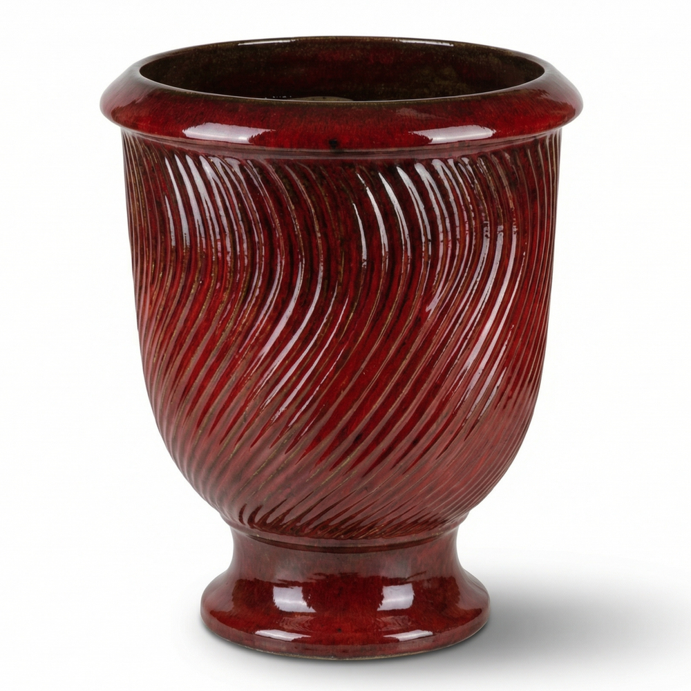 Doniczka ceramiczna Morgane - Ceglasta czerwień - XL (55 x 69 cm)