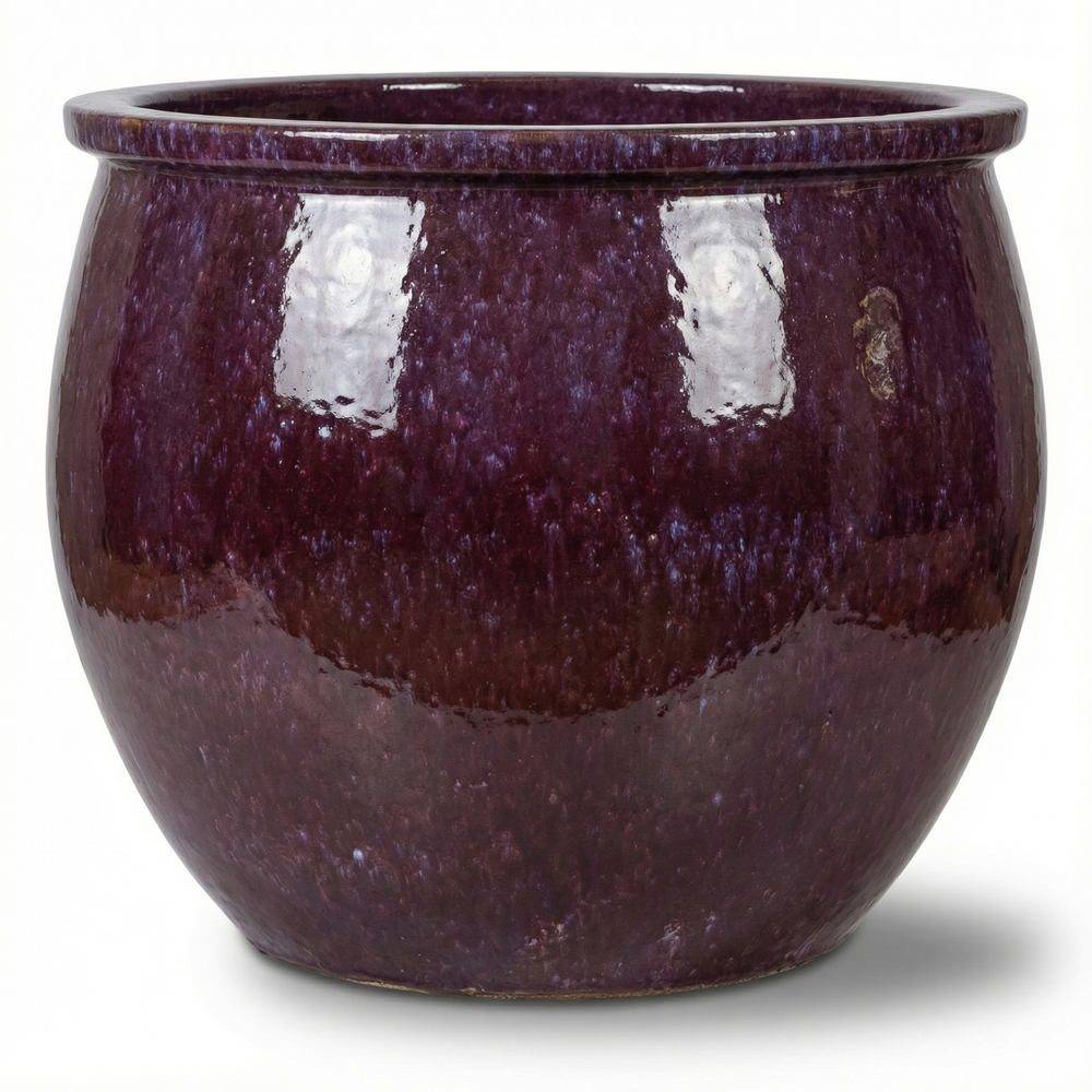Doniczka ceramiczna Newton - Fioletowa - L (44 cm x 35 cm)