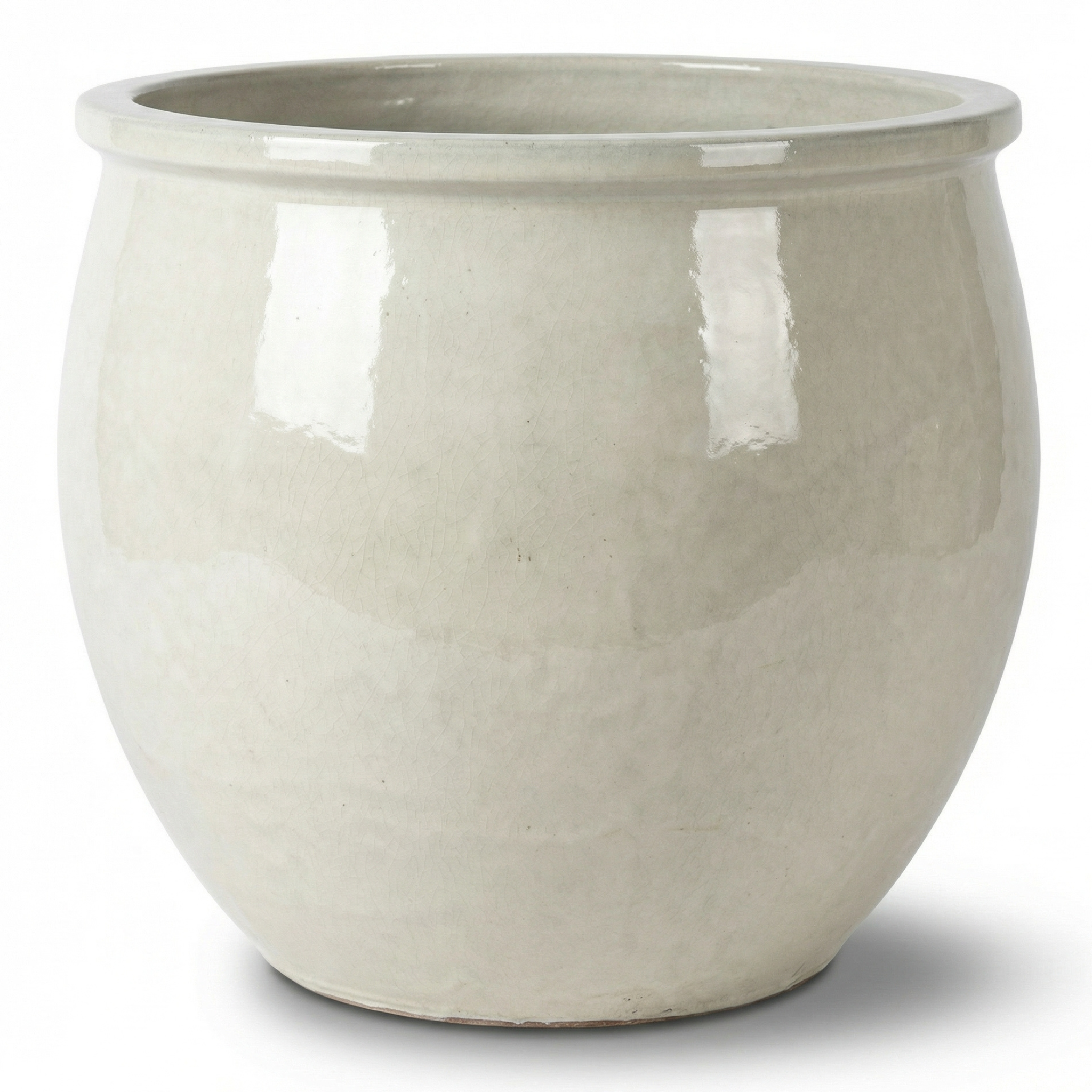 Ceramiczna doniczka NEWTON Kremowy – Provencelia, ręcznie robiona, mrozoodporna