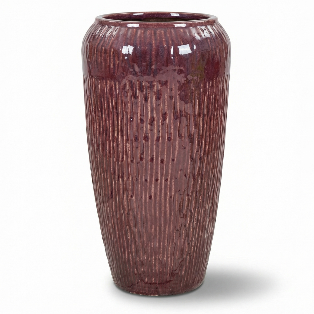 Doniczka ceramiczna Pompadour - Ceglasta czerwień - L (30 x 57 cm)