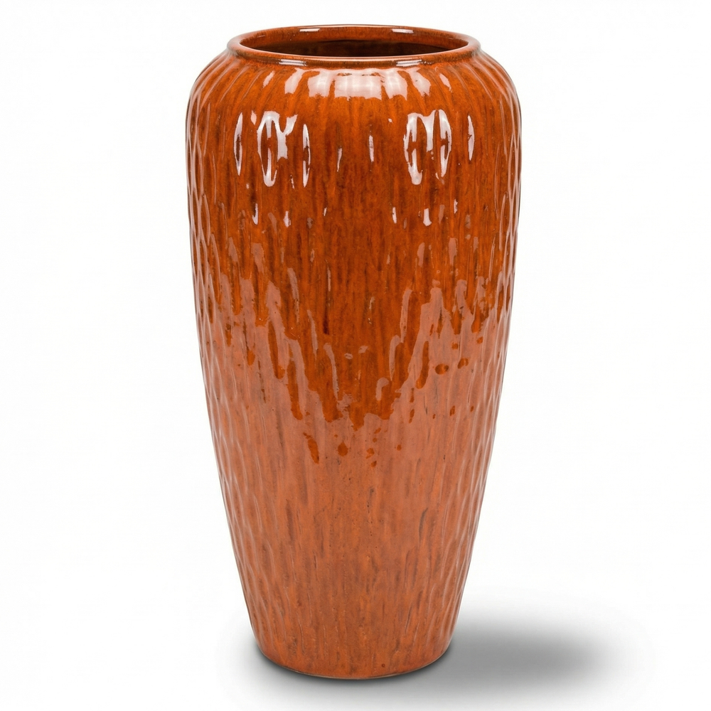 Doniczka ceramiczna Pompadour - Tropikalna pomarańcza - L (30 x 57 cm)