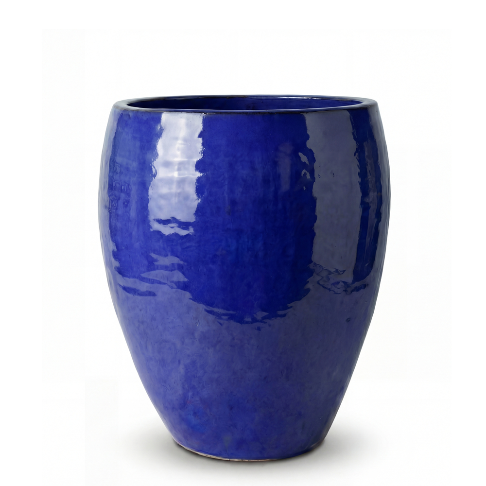 Doniczka ceramiczna Poseidon - Błękit Majorelle - L: 36 x 43 cm