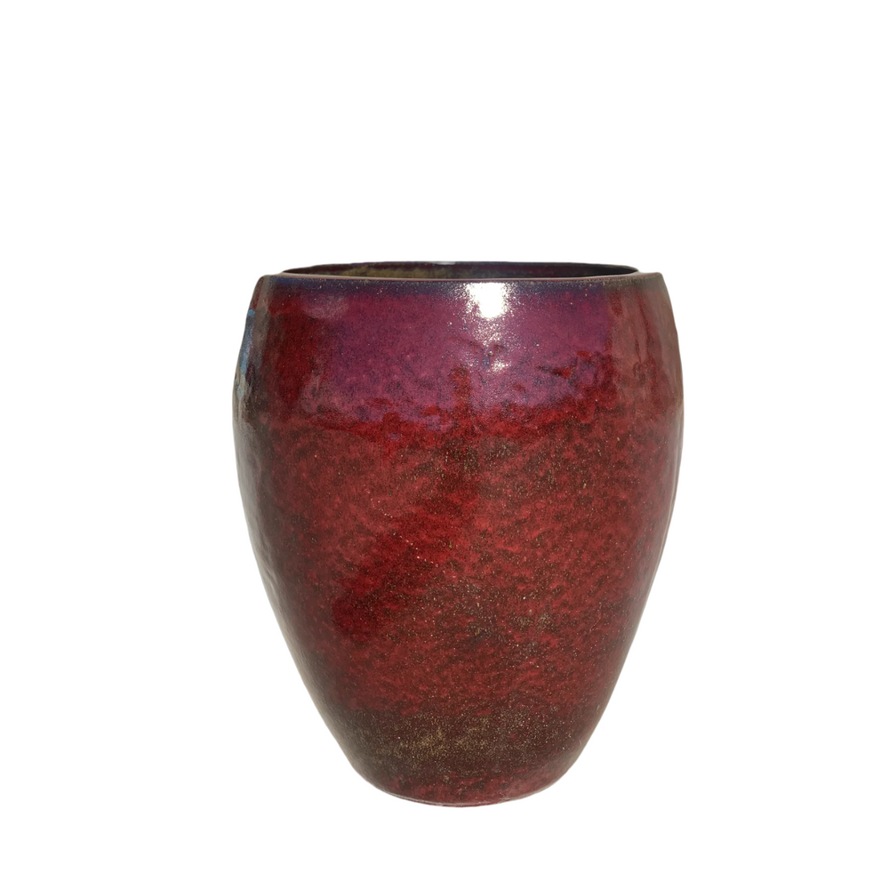 Doniczka ceramiczna Poseidon - Ceglasta czerwień - S: 28 x 31 cm
