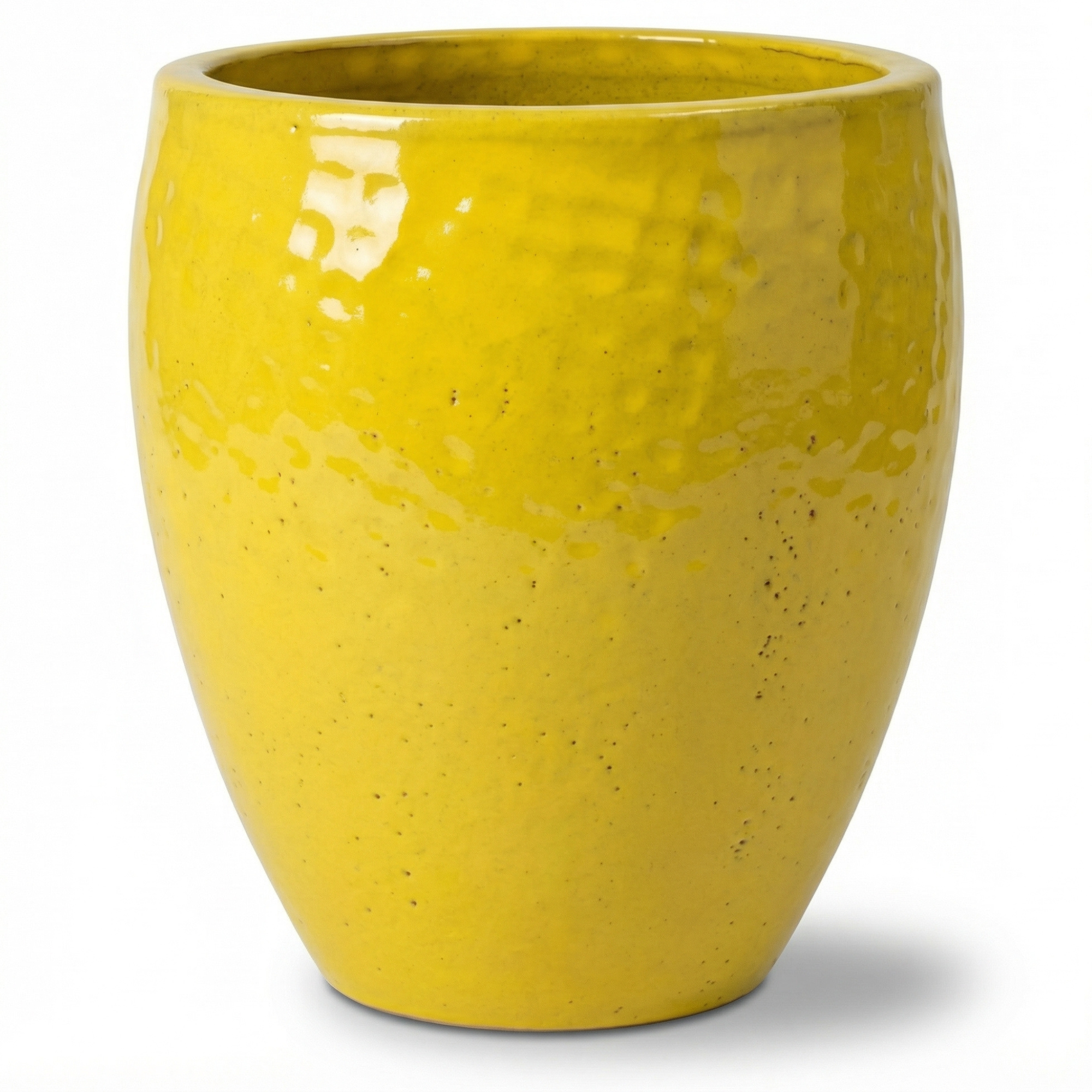 Ceramiczna doniczka POSEIDON1 Żółty – Provencelia, ręcznie robiona, mrozoodporna