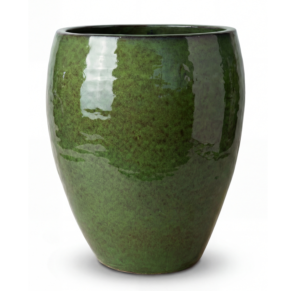 Doniczka ceramiczna Posejdon - Tropikalna zieleń - L: 36 x 43 cm