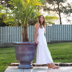 Velký kramický květináč Titan - Podzimní fialová