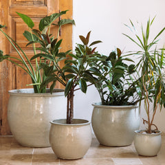 Doniczka ceramiczna Newton - biała