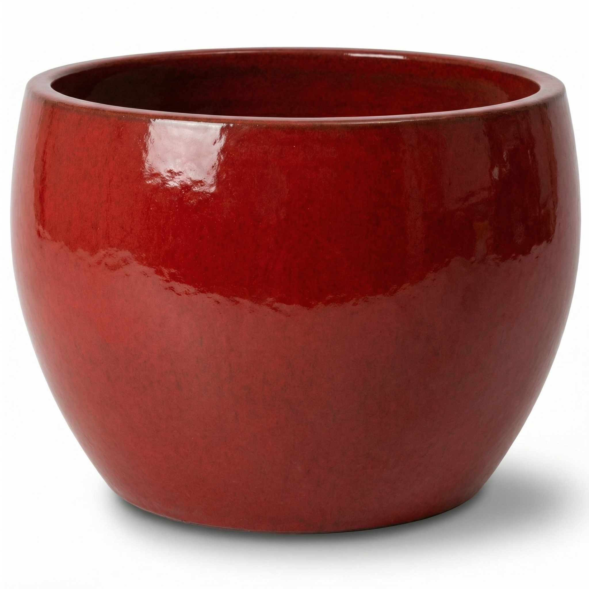 Ceramiczna doniczka ROMULUS Tropikalna czerwień – Provencelia, ręcznie robiona, mrozoodporna
