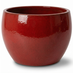 Doniczka ceramiczna Romulus - Tropikalna czerwień