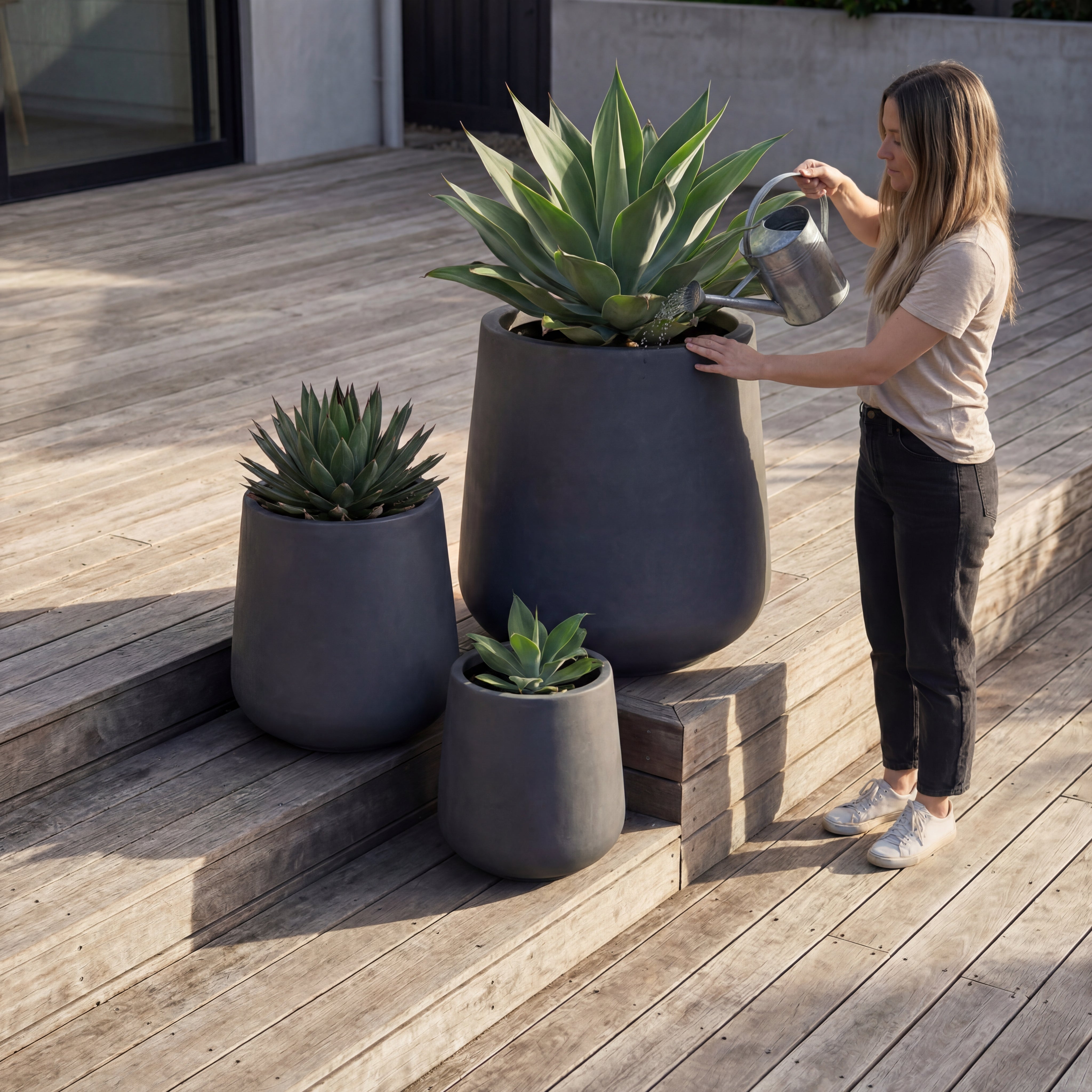 Ceramiczna doniczka SILEX — XXL, ręcznie wykonywana | Provencelia