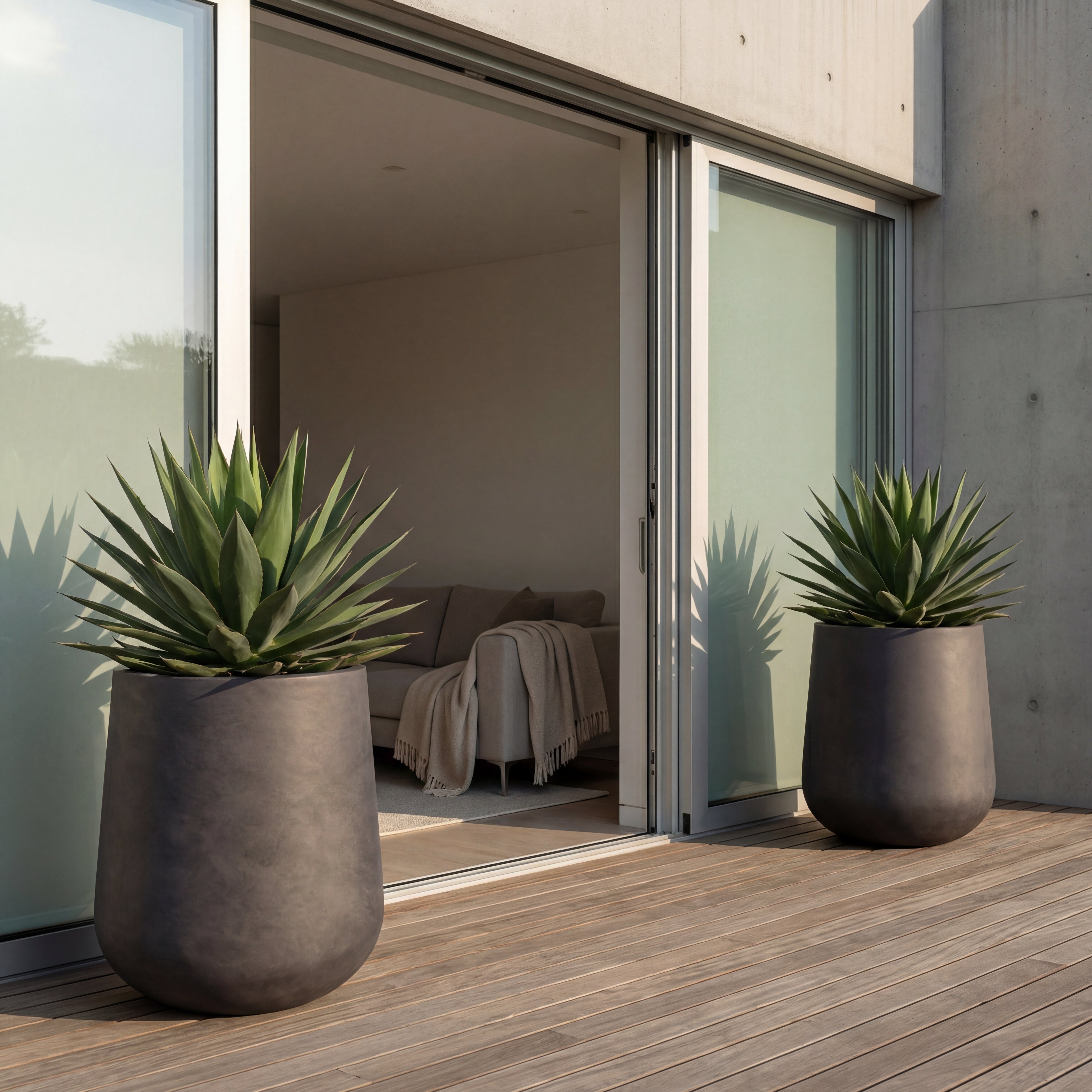 Betonový květináč SILEX - doplňující náhled