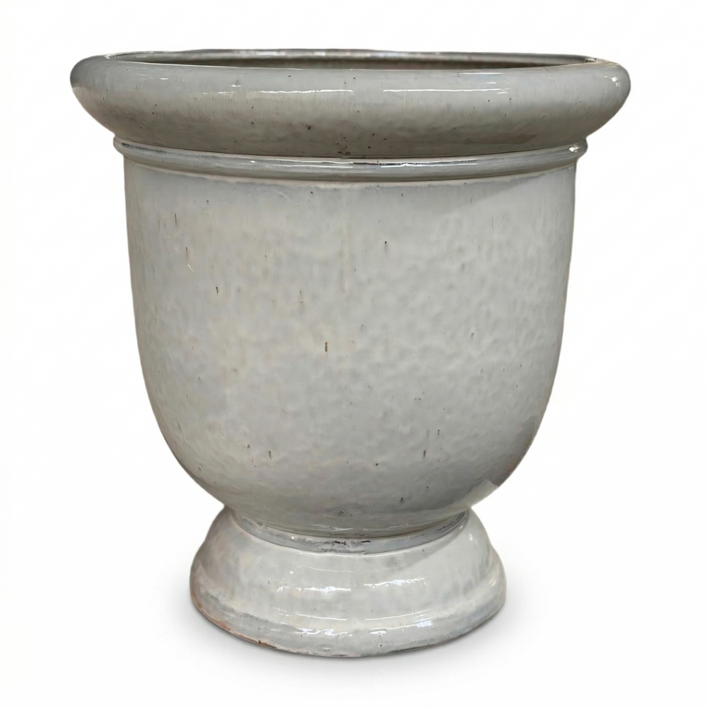 Duża ceramiczna doniczka Titan - Kremowa - L (53x55cm)