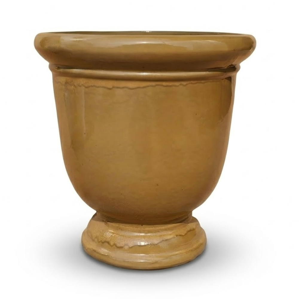 Duża ceramiczna doniczka Titan - Pustynna żółć - L (53x55cm)