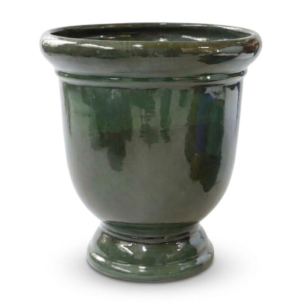 Duża ceramiczna doniczka Titan - Tropikalna zieleń - L (53x55cm)
