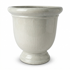 Duża ceramiczna doniczka Titan - Perłowa