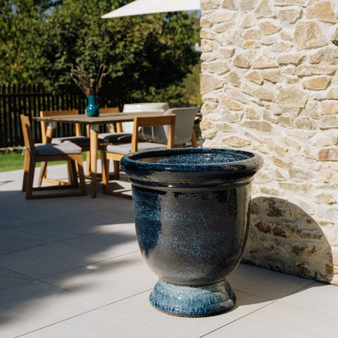 Duża ceramiczna doniczka Titan - lodowo-niebieski