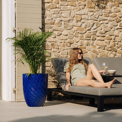 Keramický květináč Zeus - Antická modrá