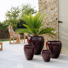 Keramický květináč LAFONTAINE - Fialová