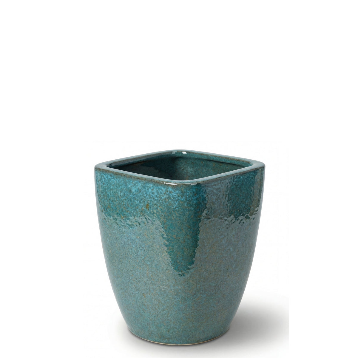 Doniczka ceramiczna VAUBAN – Stalowo-niebieska, S (18 x 21 cm)