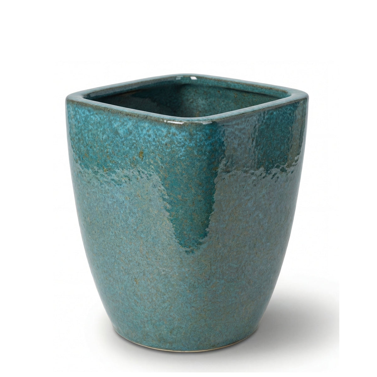 Doniczka ceramiczna VAUBAN – Stalowo-niebieska, L (34 x 43 cm)