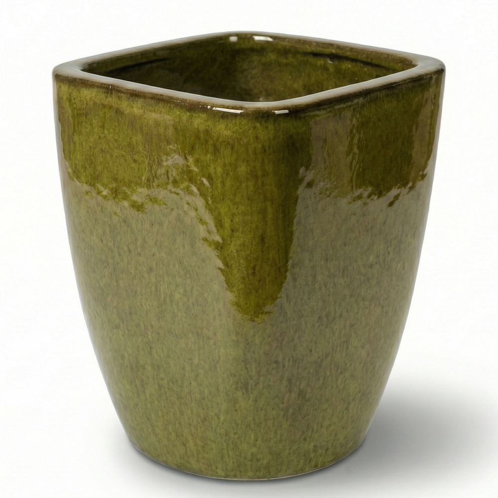 Doniczka ceramiczna VAUBAN - Jesienna zieleń - M (24 cm x 30 cm)