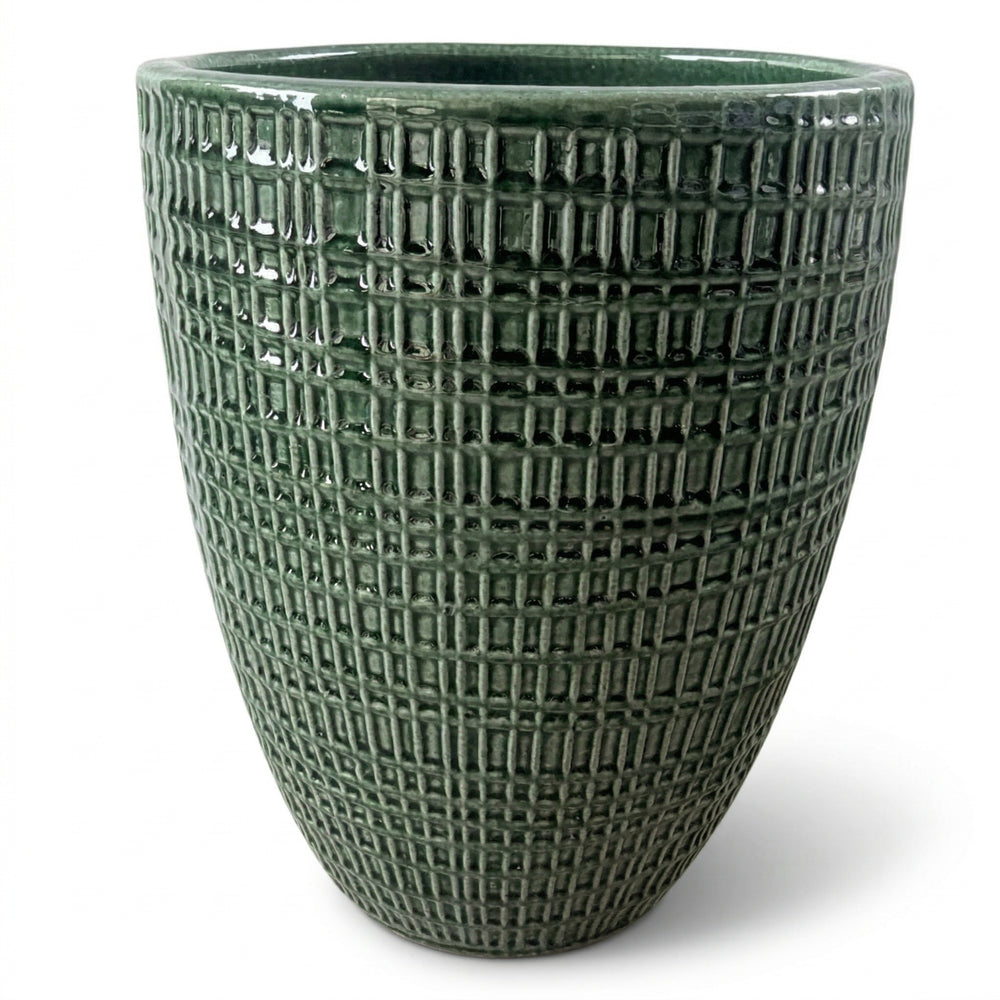 Doniczka ceramiczna Verne - Zieleń dżungli - M (32 x 40cm)
