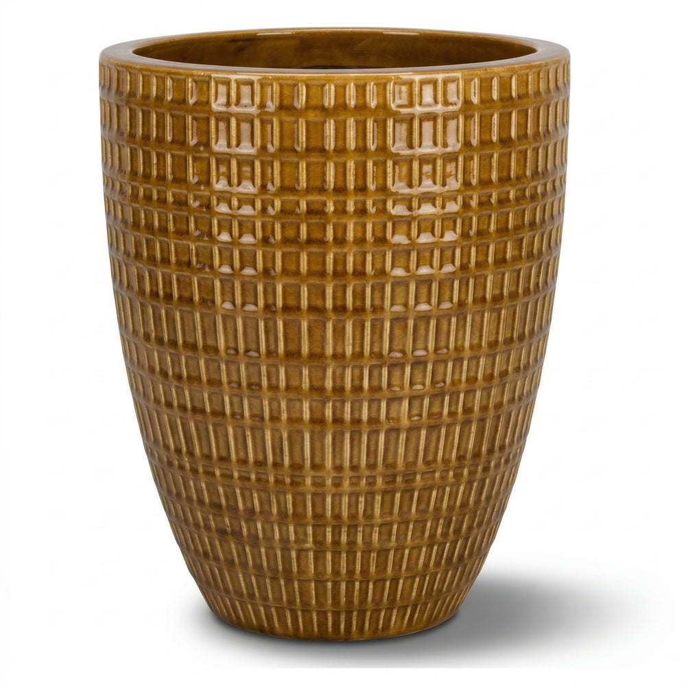 Doniczka ceramiczna Verne - Miodowa - L (41 x 55 cm)
