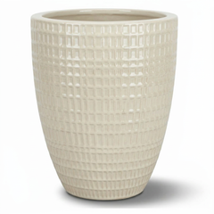 Doniczka ceramiczna Verne - Kremowa
