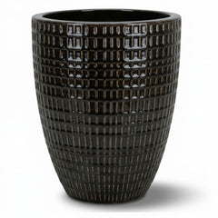 Doniczka ceramiczna Verne - Czarna