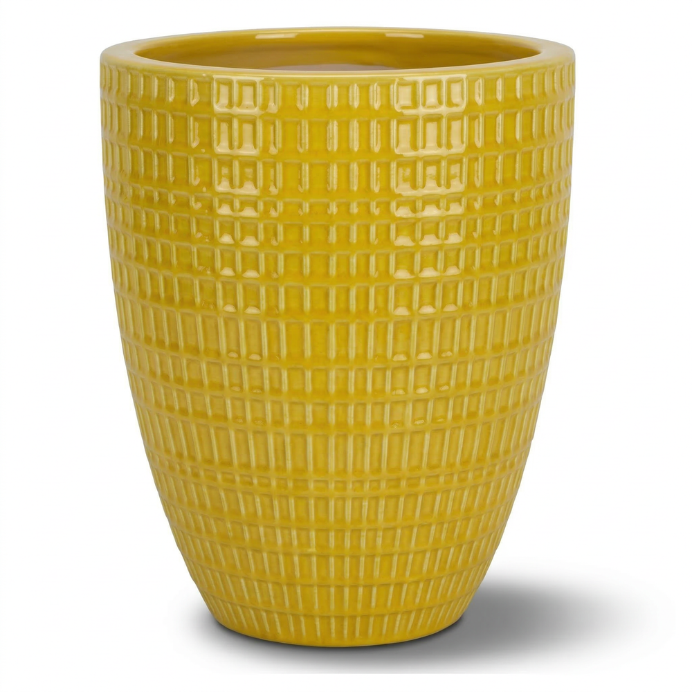 Doniczka ceramiczna Verne - Żółta - M (32 x 40cm)