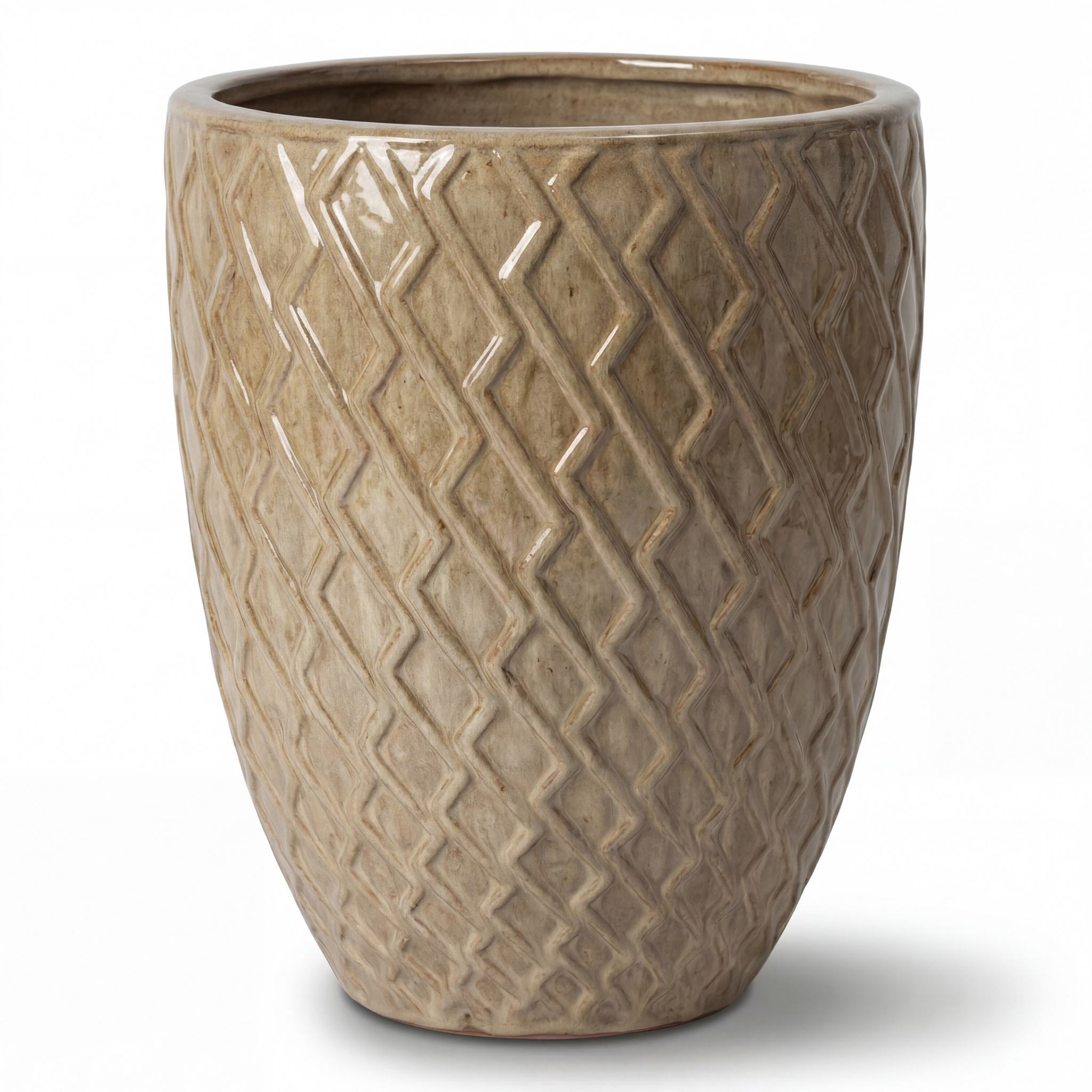 Doniczka ceramiczna Zeus - Brąz piaskowany