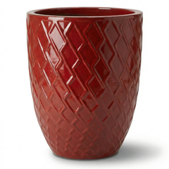 Doniczka ceramiczna Zeus - Imperialna czerwień