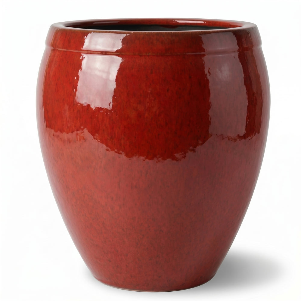 Doniczka ceramiczna Atlas - Tropikalna czerwień - XL (52 x 58 cm)