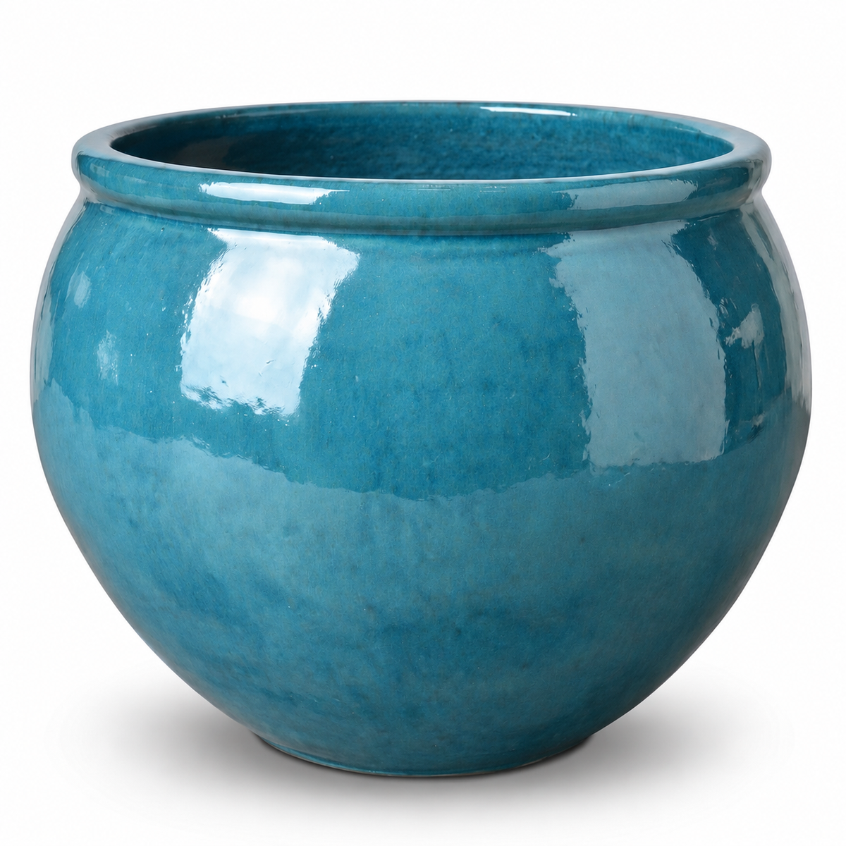 Doniczka ceramiczna Lutece - Lazurowo-niebieska - XXL (86 cm x 64 cm)