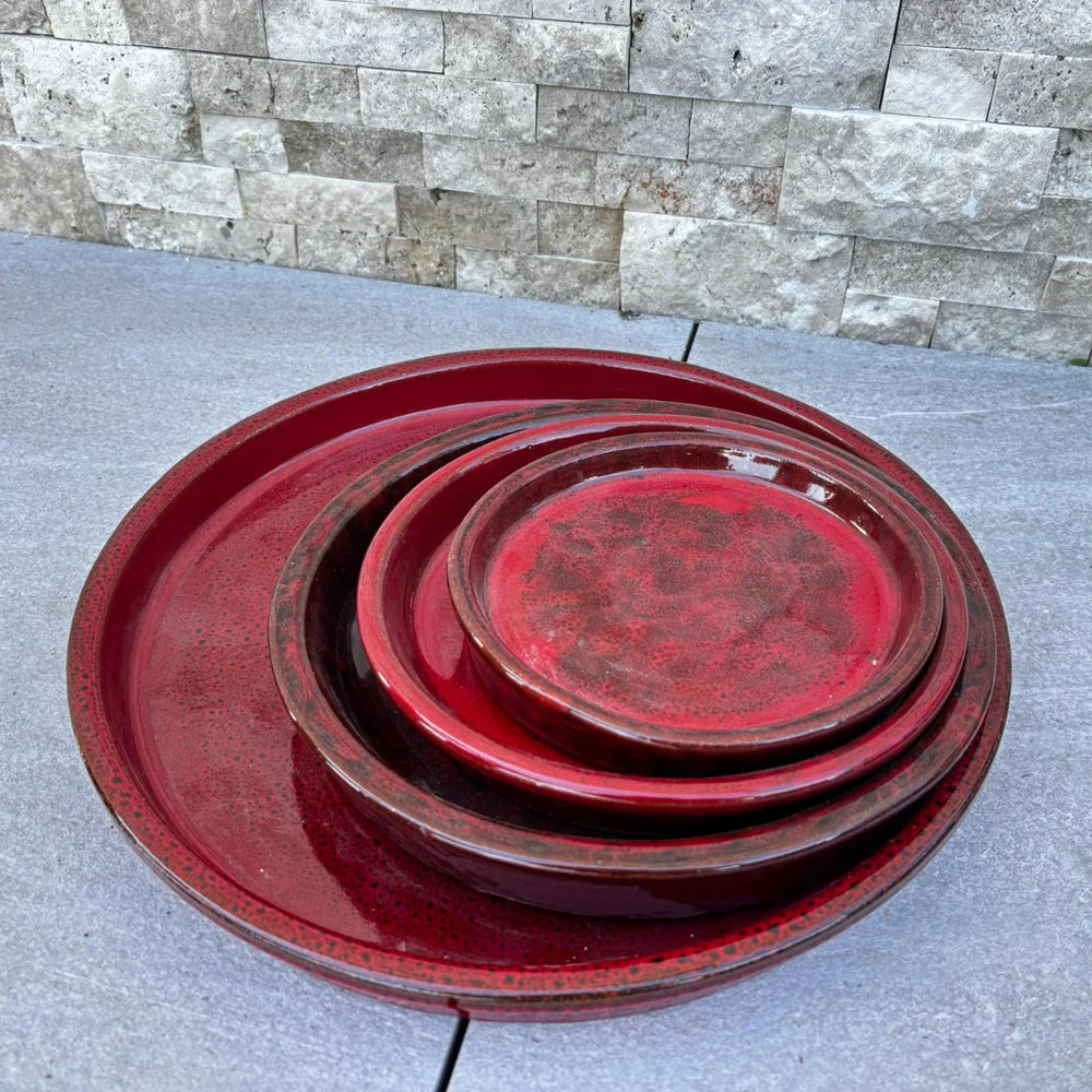 Podmiska pod květináč - Císařsky červená