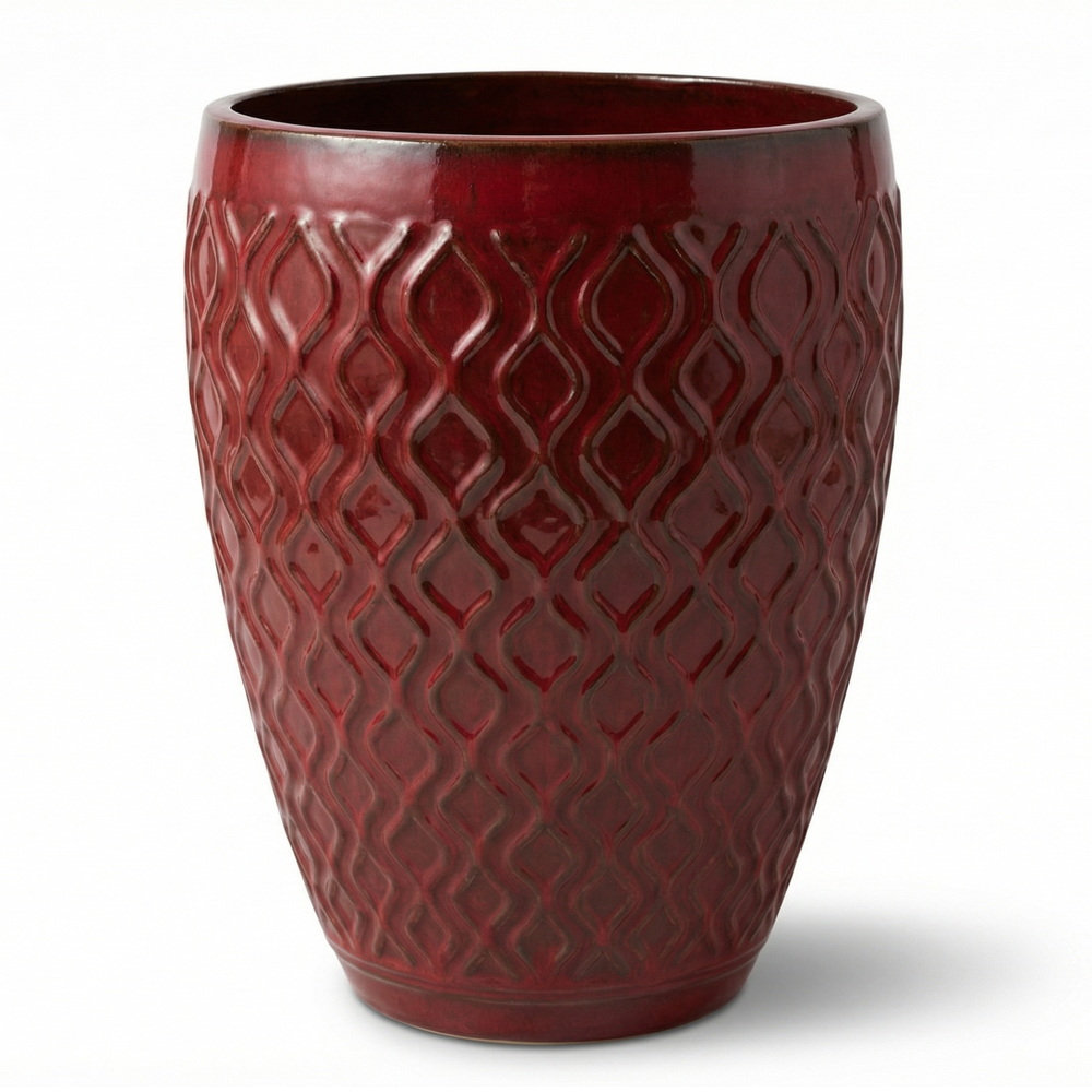 Doniczka ceramiczna Phenix - Cesarska czerwień - L (32 x 40 cm)