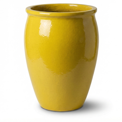 Keramický květináč BACCHUS - Žlutá
