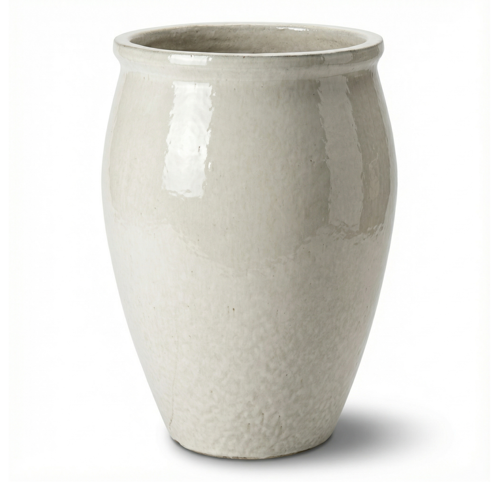 Doniczka ceramiczna BACCHUS - Kremowa - XL (36 cm x 52 cm)