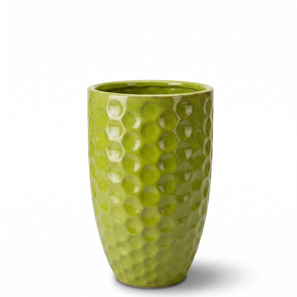 Doniczka ceramiczna MEROVEE - Oliwkowo-zielona - M (23 cm x 35 cm)