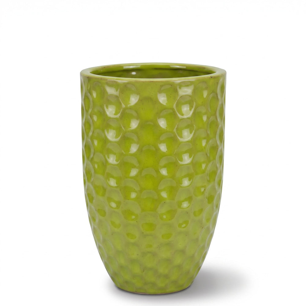 Doniczka ceramiczna MEROVEE - Oliwkowo-zielona - L (30 cm x 45 cm)