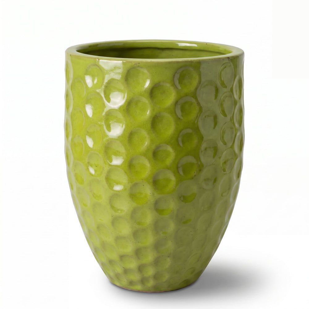 Doniczka ceramiczna MEROVEE - Oliwkowo-zielona - XL (42 cm x 55 cm)