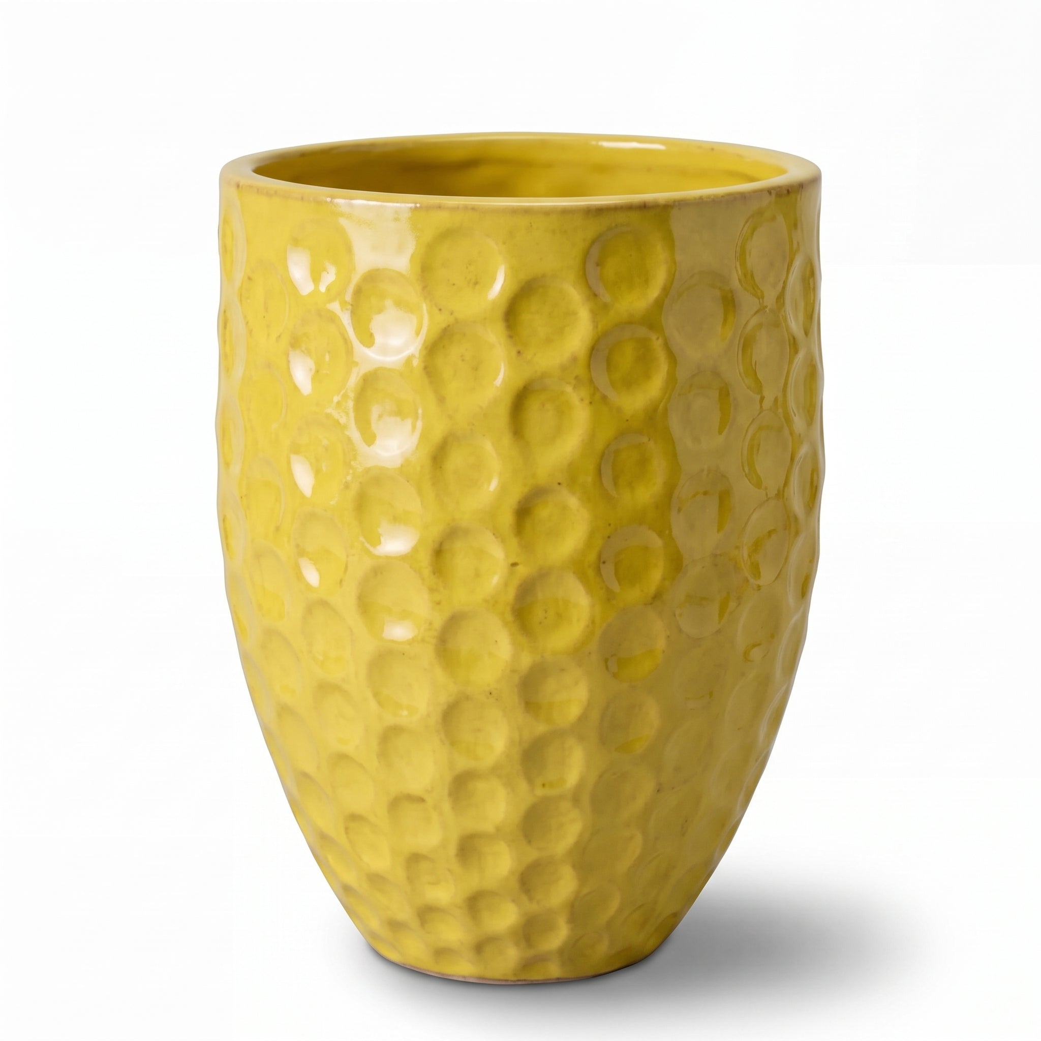 Doniczka ceramiczna MEROVEE - Żółta - XL (42 cm x 55 cm)