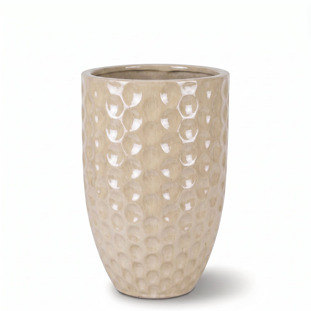 Doniczka ceramiczna MEROVEE - Perłowa - L (30 x 45 cm)