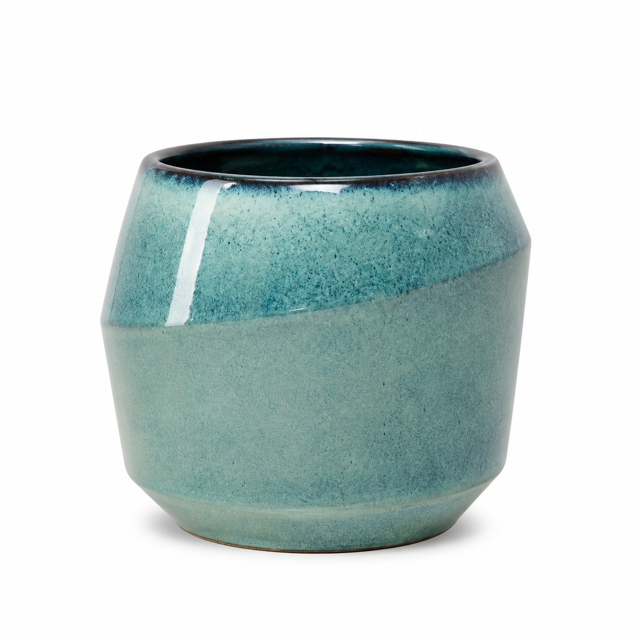 Doniczka ceramiczna Monaco - Jasnoniebieska - L (51 x 44 cm)