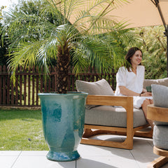 Ceramiczna doniczka Arthur - błękit błękitny