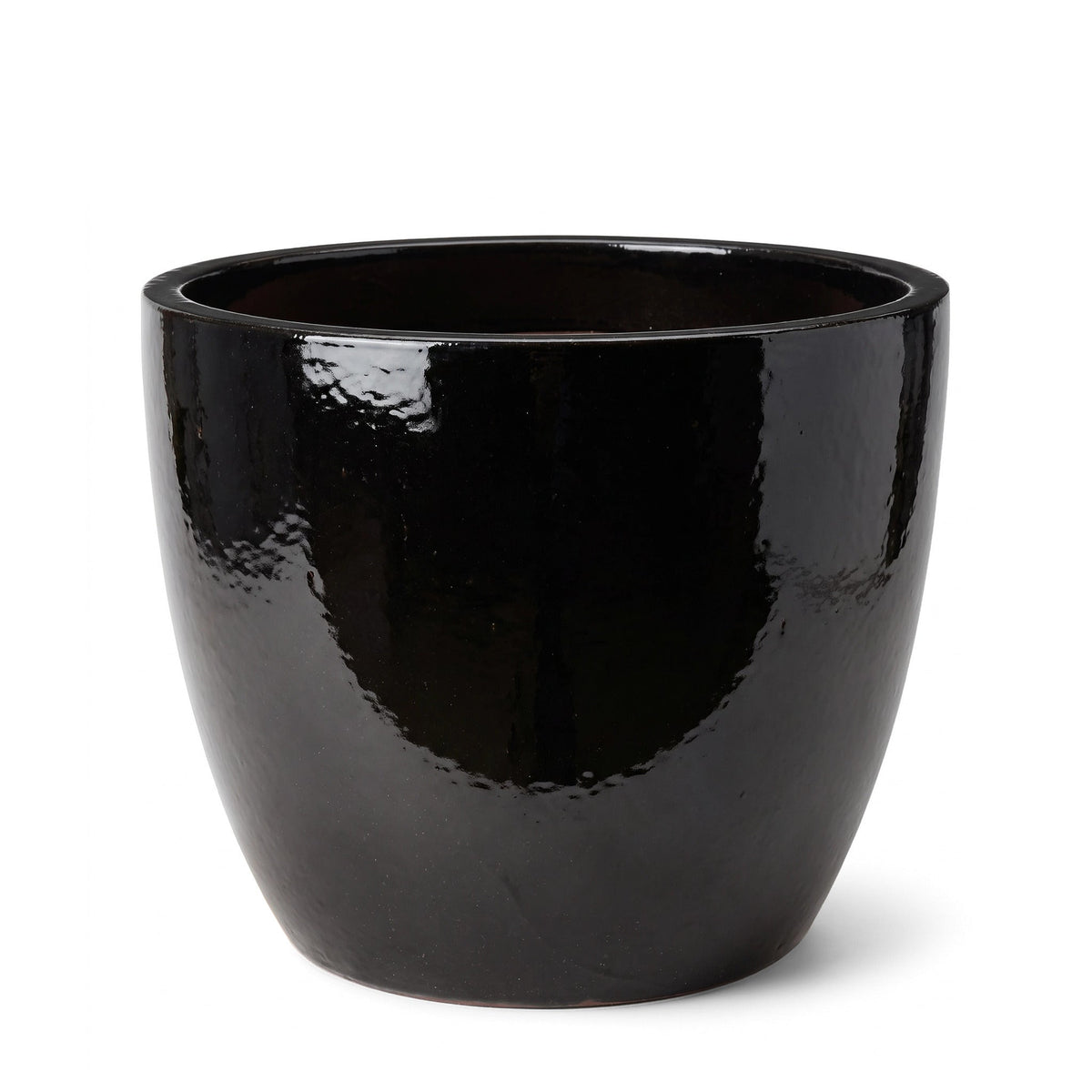 Doniczka ceramiczna LANCELOT - Czarna - XL (58 cm x 51 cm)
