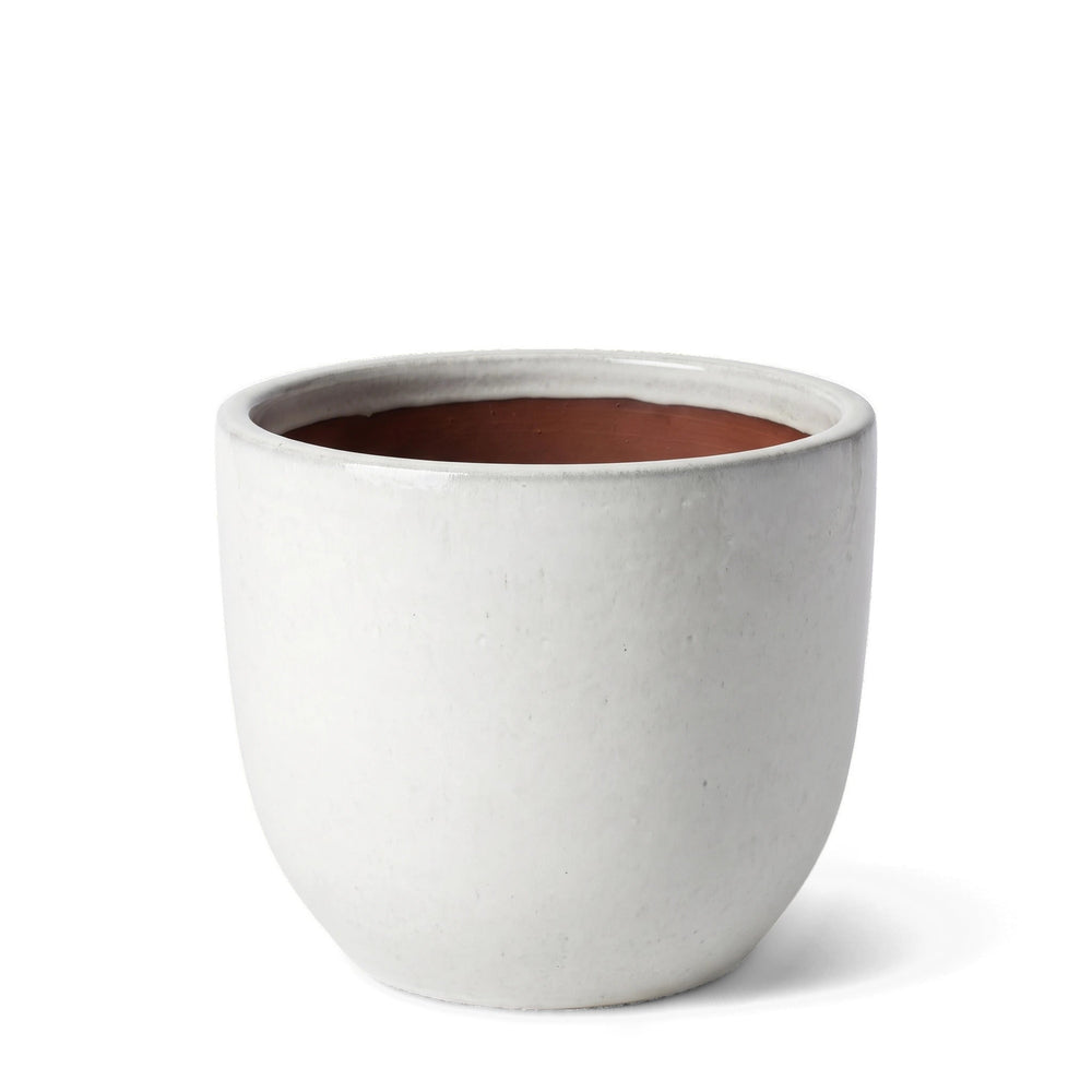 Doniczka ceramiczna LANCELOT - Kremowa - L (48 cm x 43 cm)
