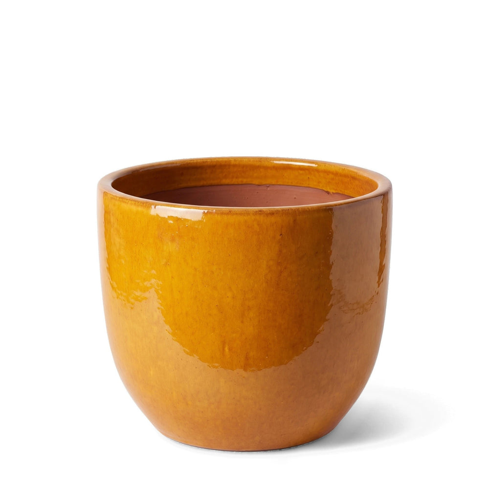Doniczka ceramiczna LANCELOT - Miodowa - L (48 cm x 43 cm)