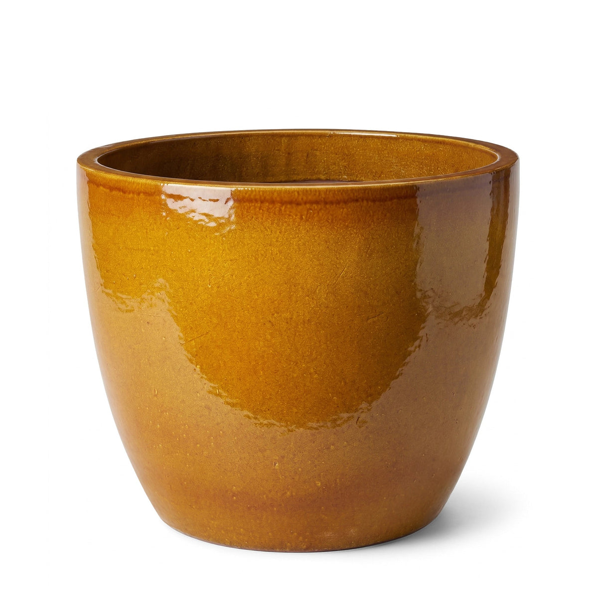 Doniczka ceramiczna LANCELOT - Miodowa - XL (58 cm x 51 cm)